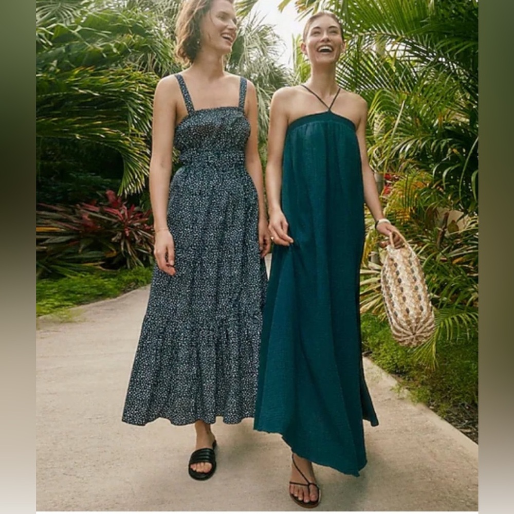 J. Crew Navy Blue Midi Dress - Picture 1 of 4